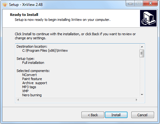 Установка XnView для Windows