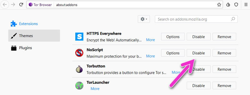 Как настроить noscript в tor browser adblock для браузера тор hyrda вход